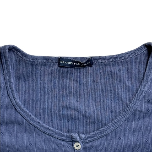Brandy Melville Lavender Ribbed Long Sleeve Top - Picture 2 of 4